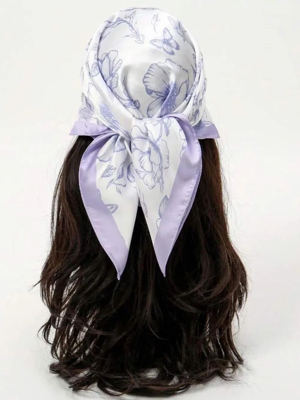 lavender Floral Scarf S160